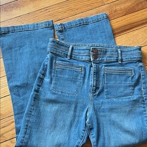 LOFT Flare & Wide Leg Blue Jeans